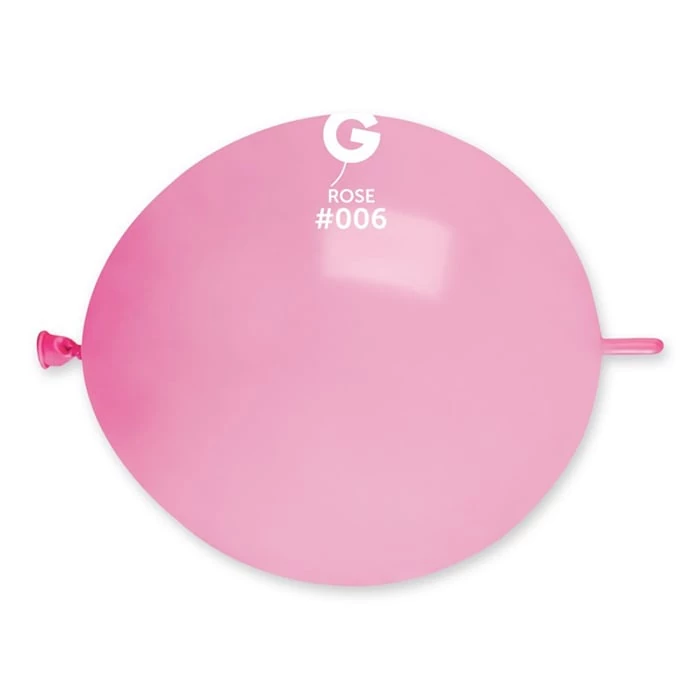 33 cm-es bóbitás rózsaszín gumi léggömb - 100 db / csomag