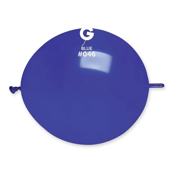 33 cm-es bóbitás sötetkék gumi léggömb - 100 db / csomag