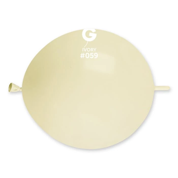 33 cm-es bóbitás ivory gumi léggömb - 100 db / csomag