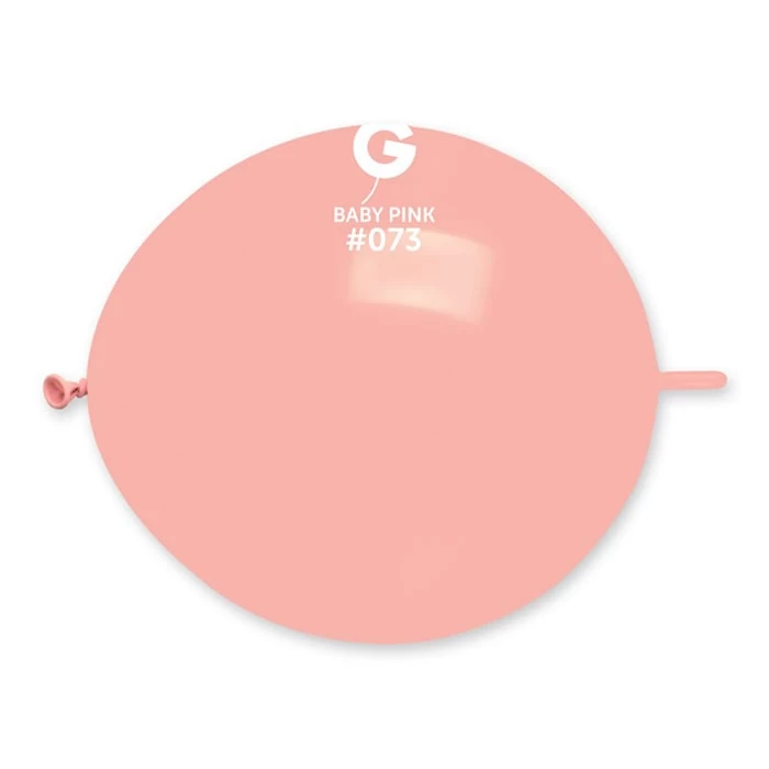 33 cm-es bóbitás babarózsaszín gumi léggömb - 100 db / csomag