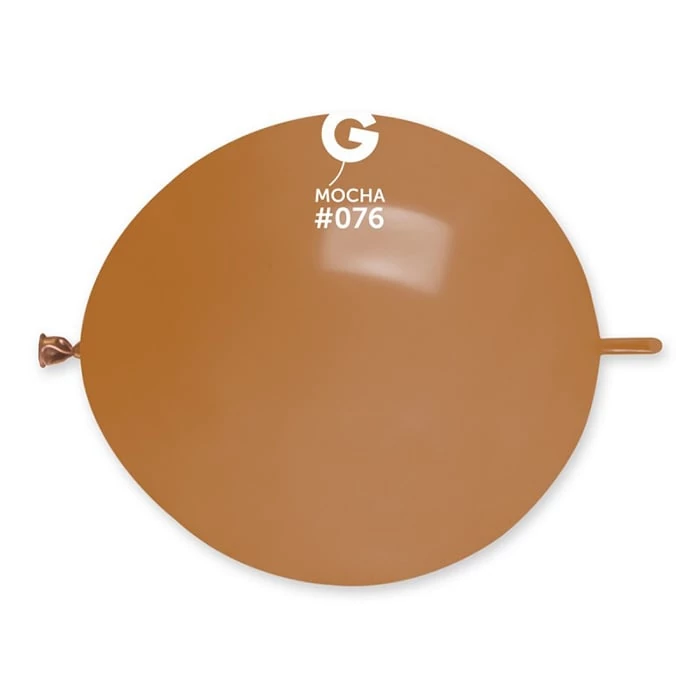 33 cm-es bóbitás mokka gumi léggömb - 100 db / csomag