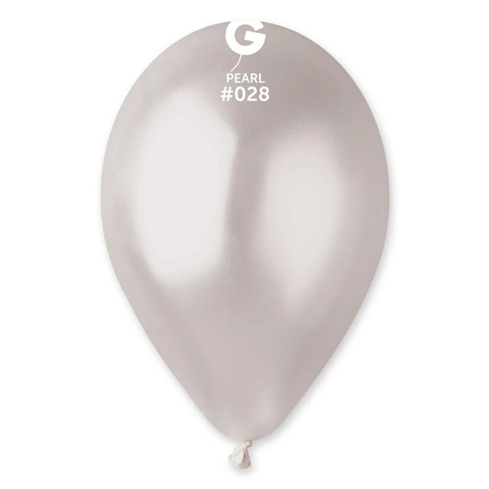 33 cm-es metál gyöngyház gumi léggömb - 100 db / csomag