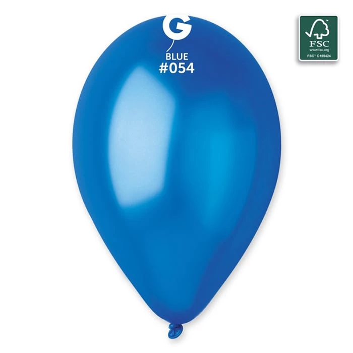 33 cm-es metál sötétkék gumi léggömb 10 db/cs