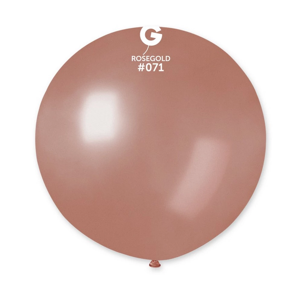 70 cm-es metál rosegold gumi léggömb