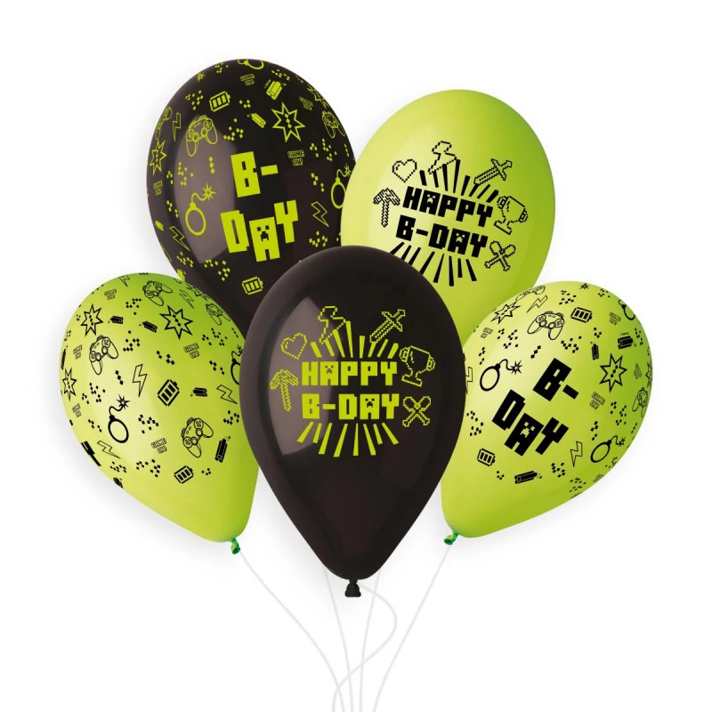 33 cm-es TNT Birthday körbeprintelt gumi léggömb - 50 db / csomag