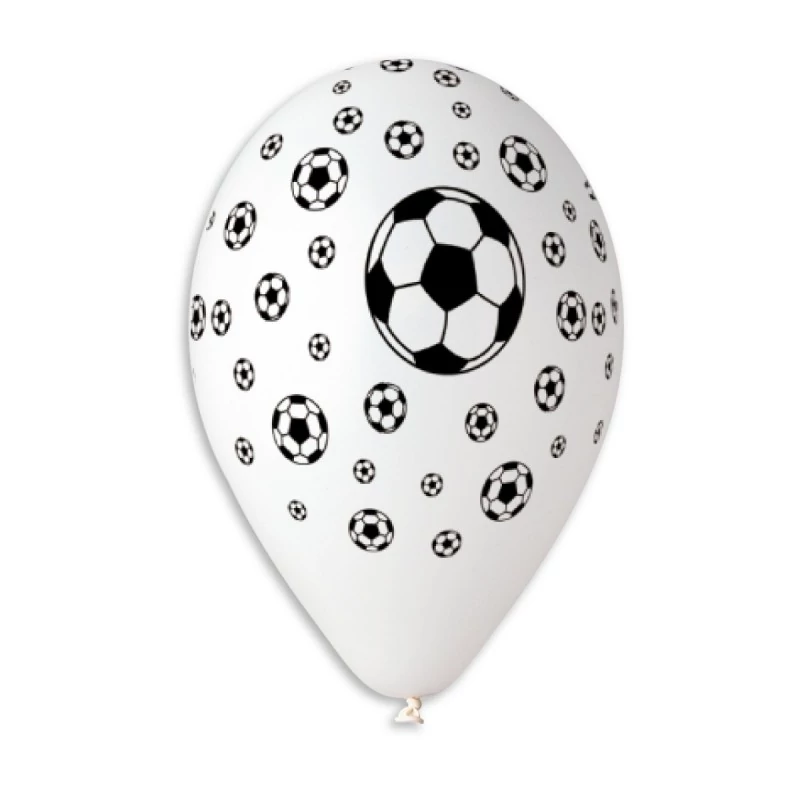 30 cm-es Focilabdás printelt gumi léggömb - 10 db / csomag