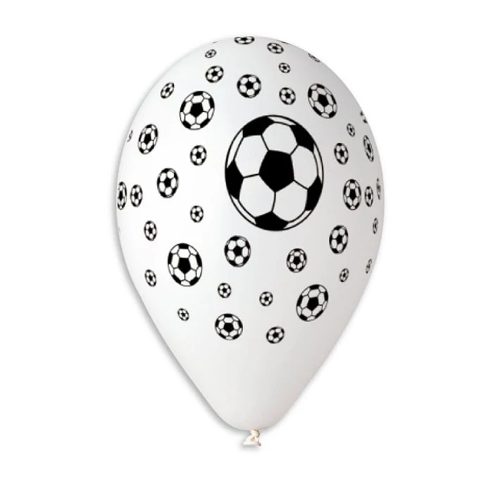 30 cm-es Focilabdás printelt gumi léggömb - 100 db / csomag