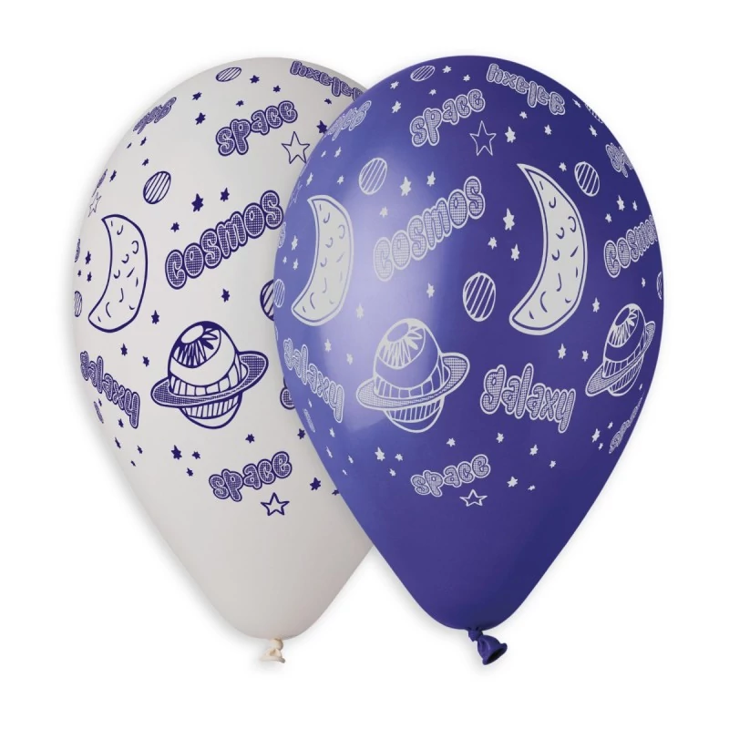 33 cm-es galaxis printelt gumi léggömb - 50 db / csomag
