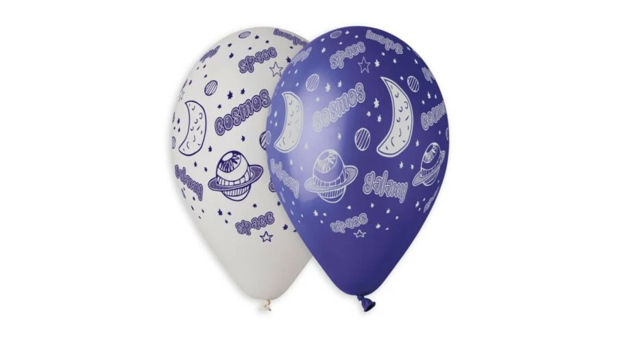 33 cm-es galaxis printelt gumi léggömb - 10 db / csomag