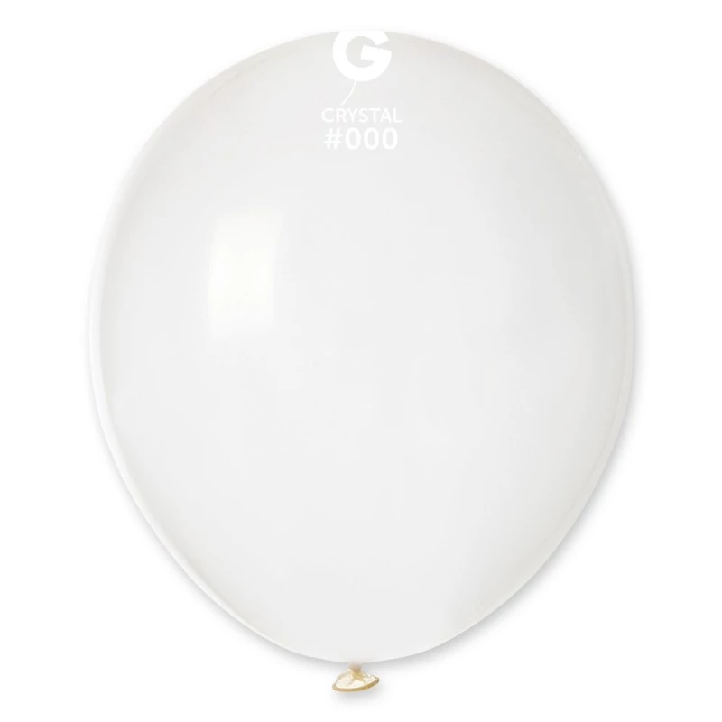 45 cm-es töltős, átlátszó gumi léggömb - 25 db / csomag