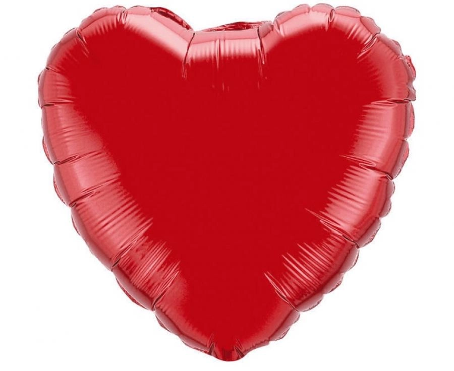 10 cm-es piros szív fólia lufi