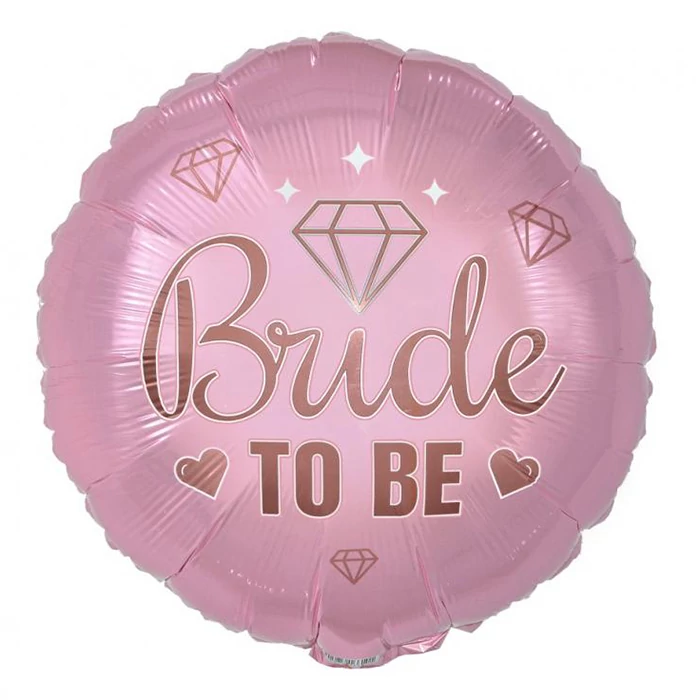 45 cm-es Bride to be pink fólia lufi