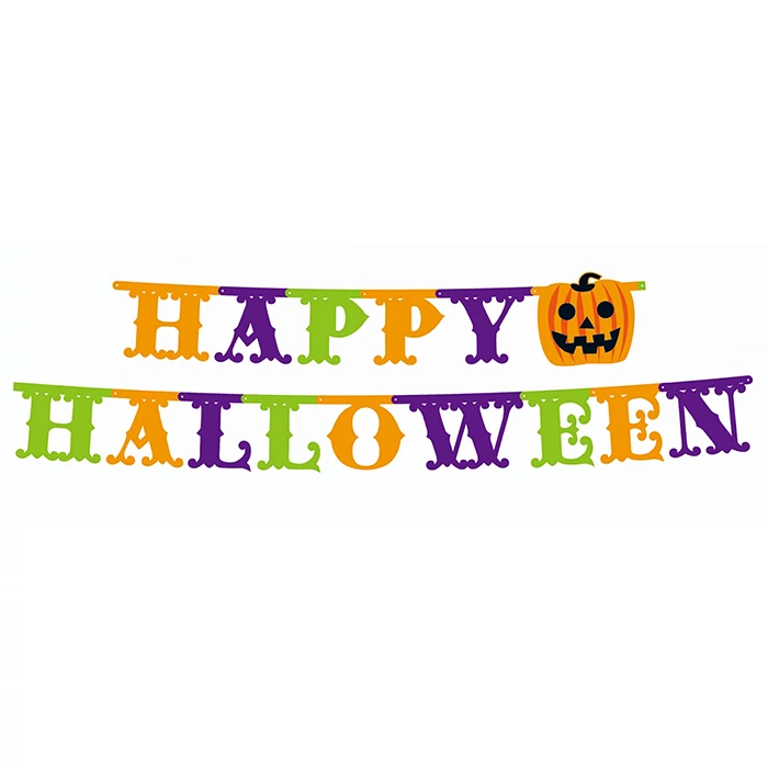Happy Halloween papír girland - 350 cm x 21 cm