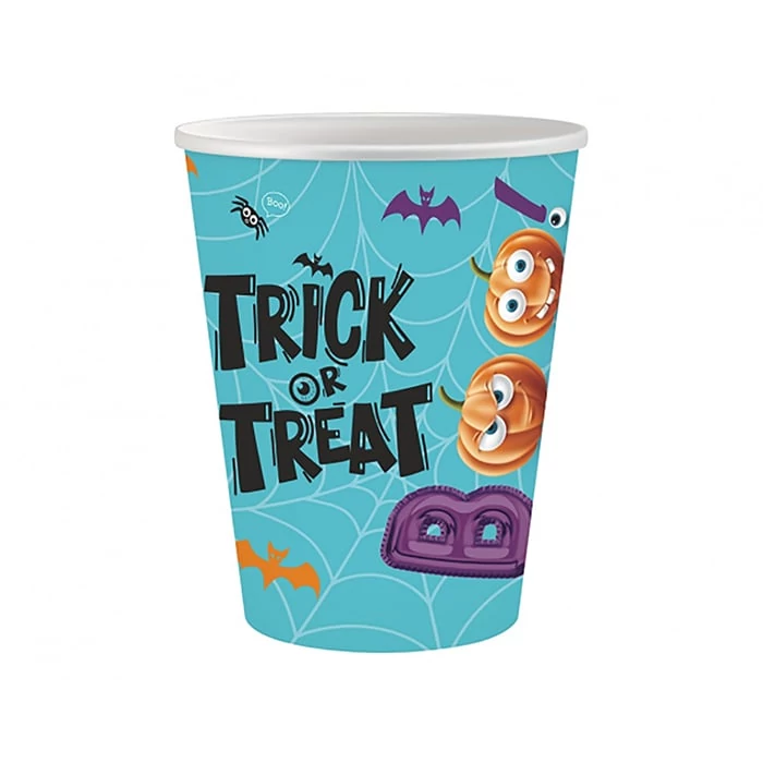 Trick or Treat papír pohár - 250 ml, 6 db / csomag