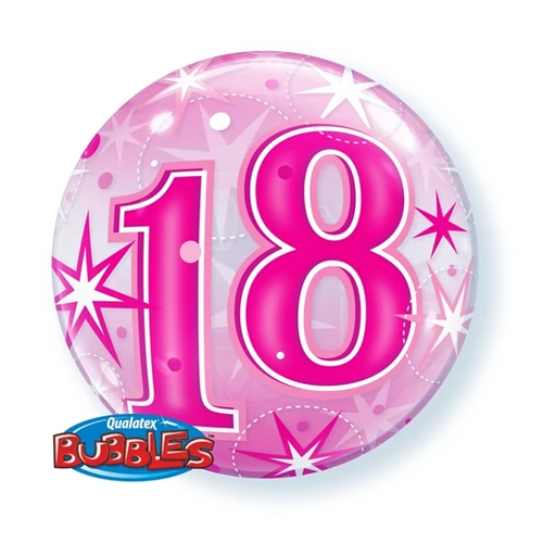 60 cm-es 18 kék bubble lufi