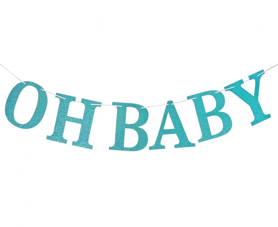 Csináld magad - Oh Baby világoskék papír girland 300 cm