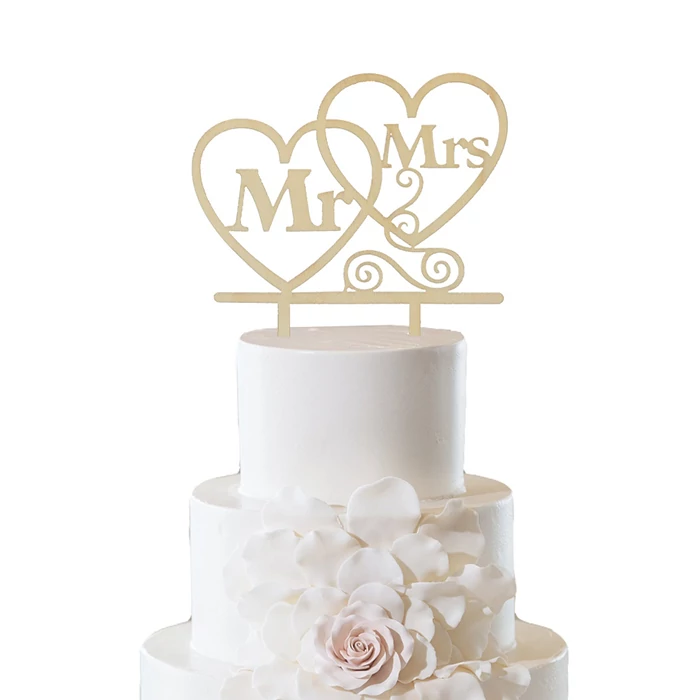 Mr. & Mrs. fa tortadekoráció