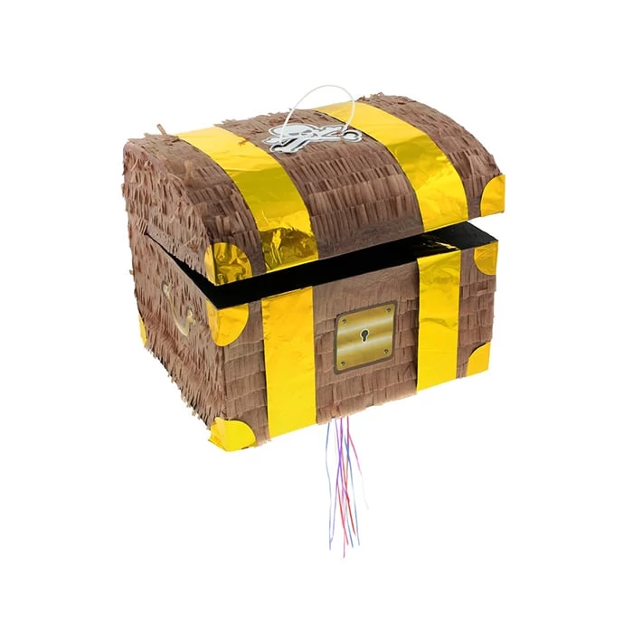Kincsesláda piñata - 30 cm x 25 cm x 34 cm
