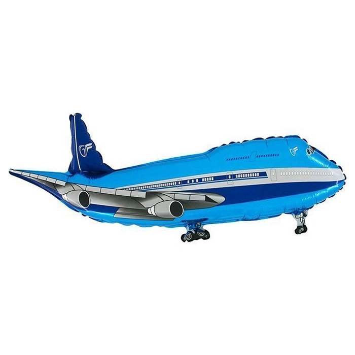 Mini - Kék repülő fólia lufi, 30 cm