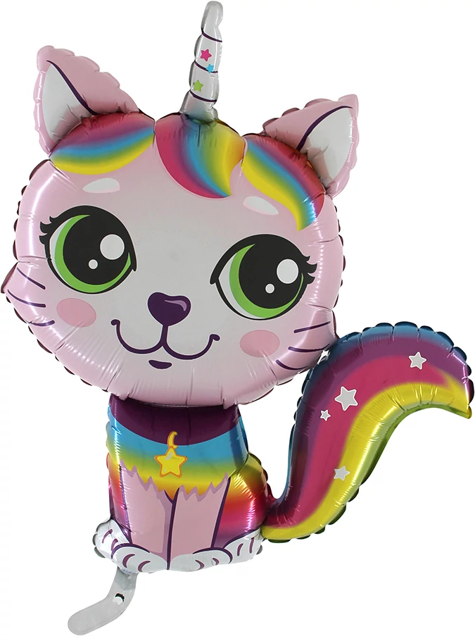 SuperShape - Pink unikornis cica fólia lufi