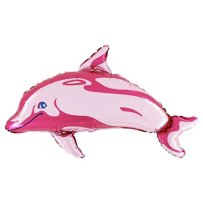 Mini - Rózsaszín delfin fólia lufi