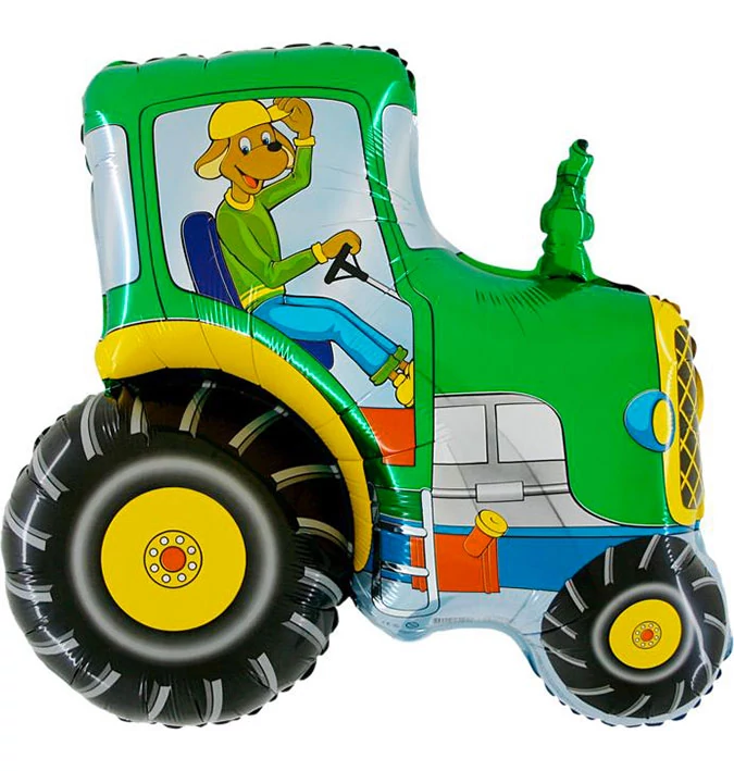 Mini - Zöld traktor fólia lufi