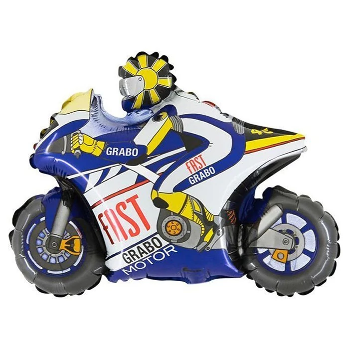 Mini - Motor kék fólia lufi
