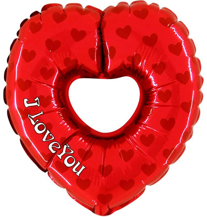 23 cm-es I Love You nyitott szív fólia lufi