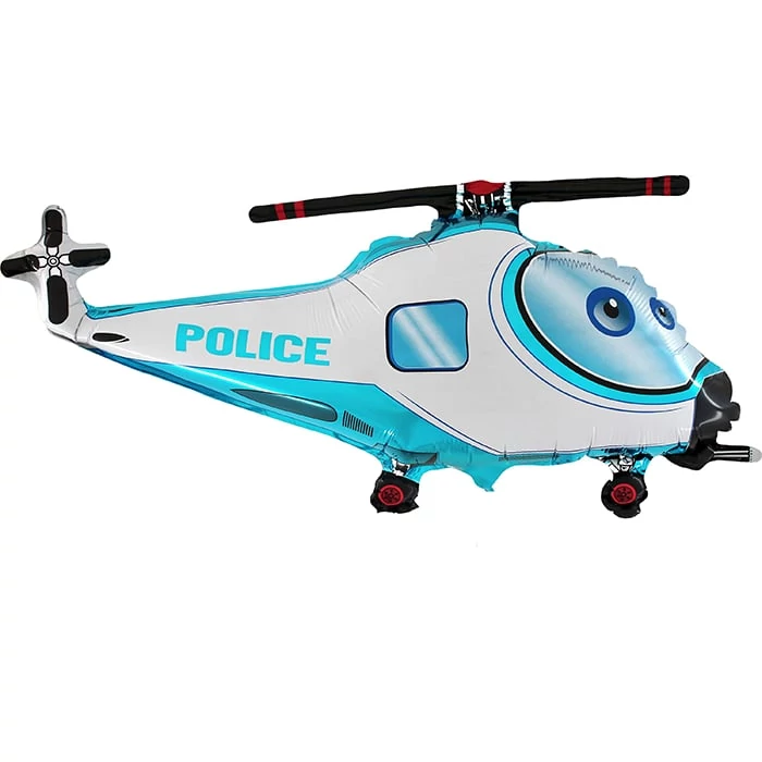Mini - Rendőr helikopter fólia lufi