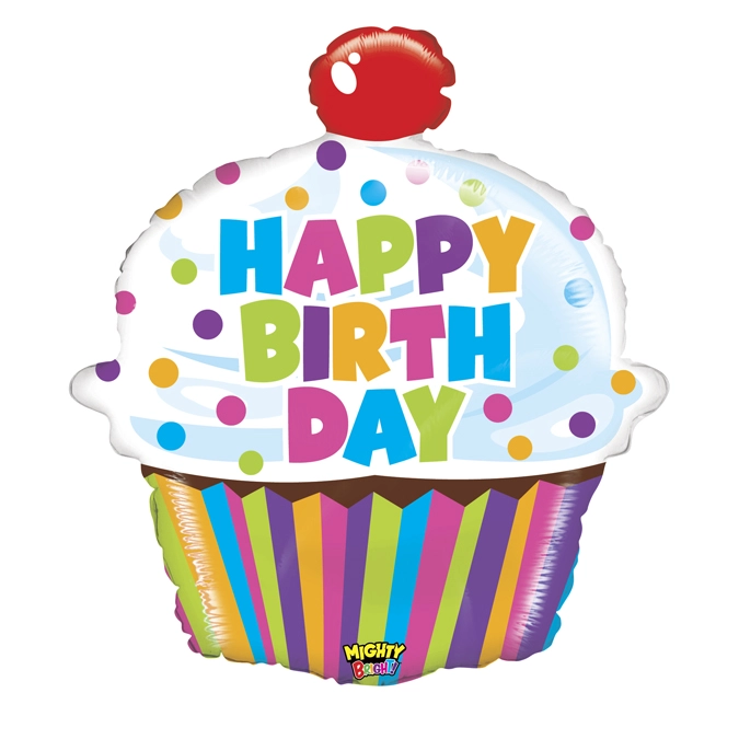 JumboShape -  Happy Birthday muffinos fólia lufi
