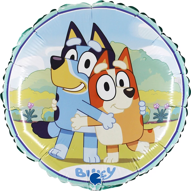 45 cm-es Bluey kerek fólia lufi
