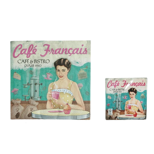 Café Francais szalvéta 33 x 33 cm 3 rétegű 20 db/cs