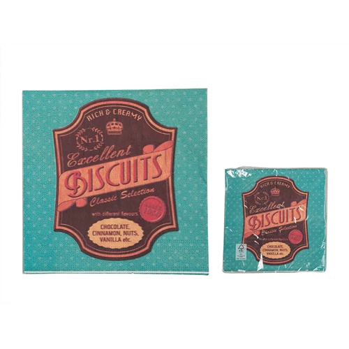 Kék biscuits szalvéta 33 x 33 cm 3 rétegű 20 db/cs