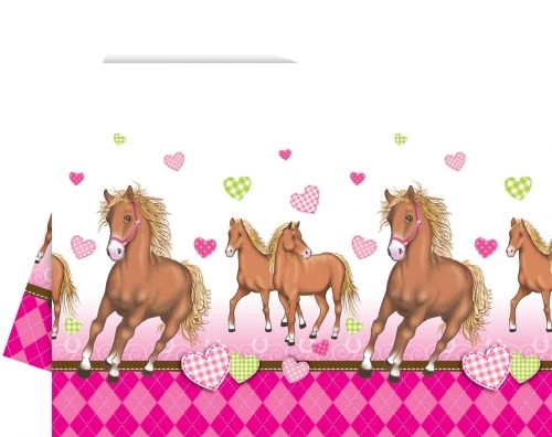 Pink lovas asztalterítő 120 x 180 cm