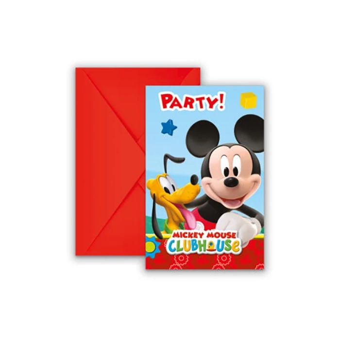 Mickey Playful meghívó - 6 db / csomag