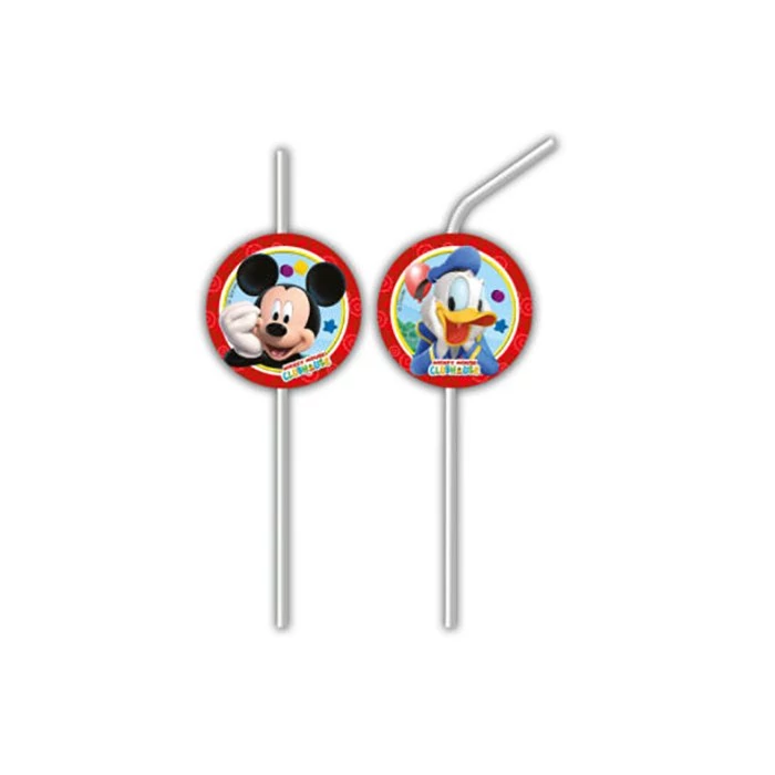 Mickey Playful szívószál - 6 db / csomag