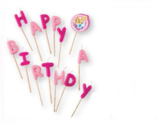 Princess Glamour Happy Birthday gyertya
