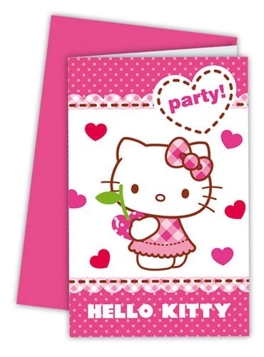 Hello Kitty Hearts meghívó 6 db/cs