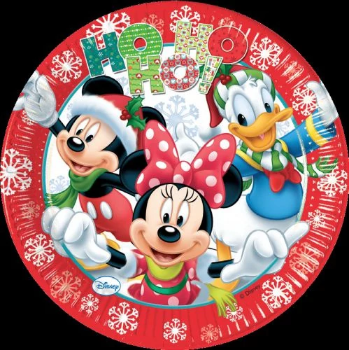 Mickey Xmas tányér 23 cm 8 db/cs