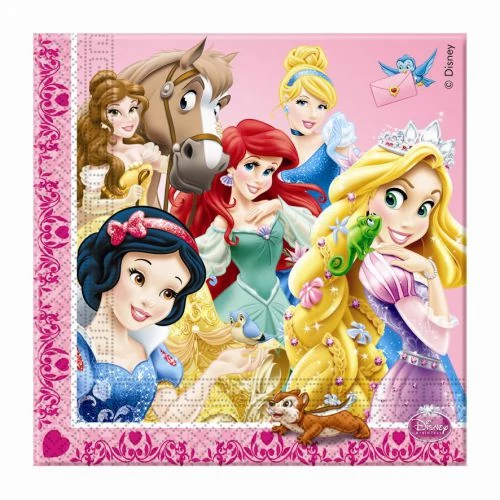 Princess & Animals szalvéta 33 cm x 33 cm 2 rétegű 20 db/cs
