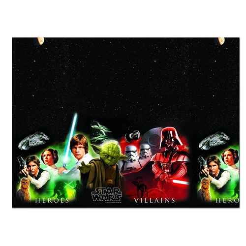 Star Wars & Heroes műanyag asztalterítő 120x180 cm