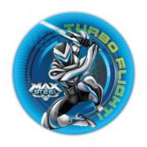 Max Steel papír tányér 23 cm-es 8 db/cs