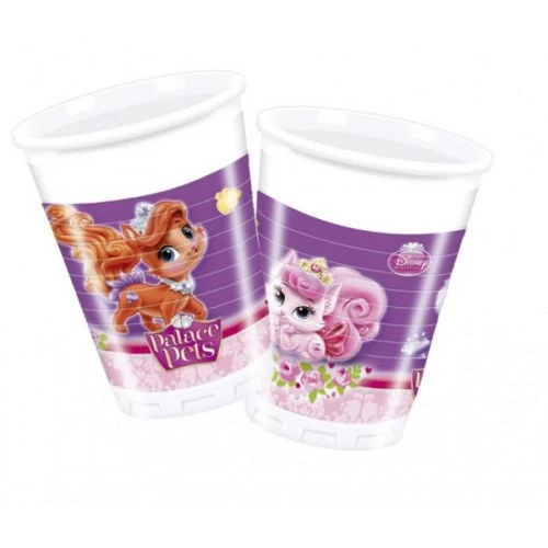 Hercegnők és kedvenceik műanyag pohár 200 ml 8 db/cs