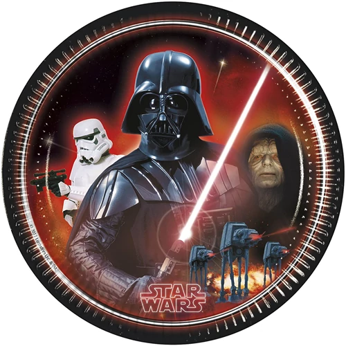 Star Wars & Heroes Villain papírtányér 23 cm, 8 db/cs