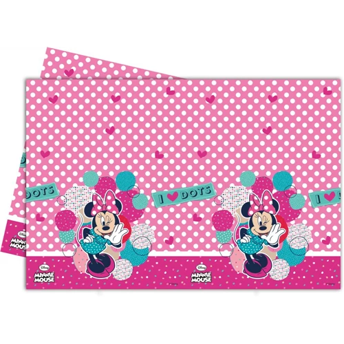 Minnie pöttyös műanyag asztalterítő 120 x 180 cm / P84900