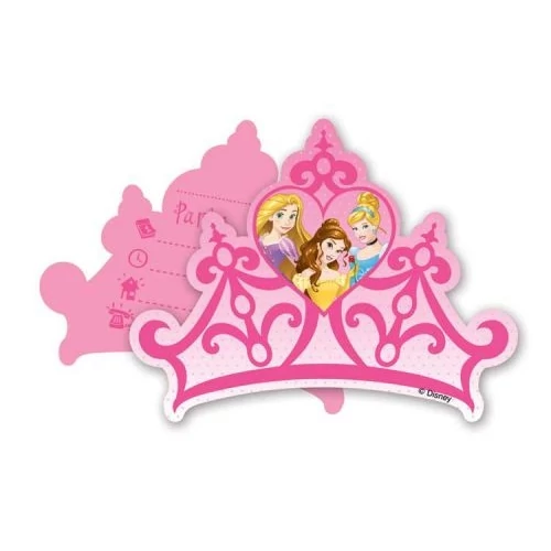 Disney Princess meghívó - 6 db / csomag