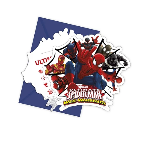 Pókember Web Warrioirs meghívó 6 db/cs