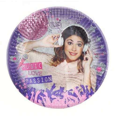 Violetta Gold papír tányér, 20 cm - 8db
