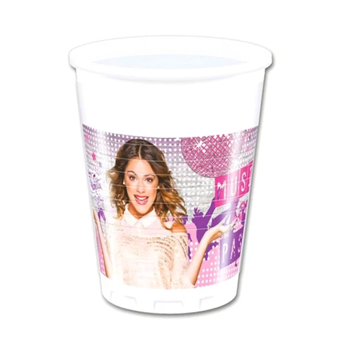 Violetta Gold műanyag pohár, 200 ml - 8 db