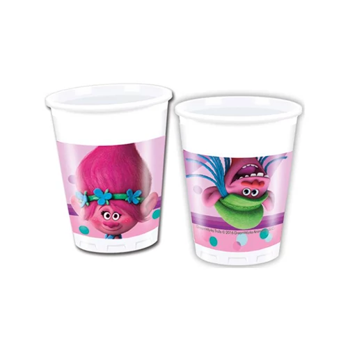 Trolls műanyag pohár 200 ml 8 db/cs